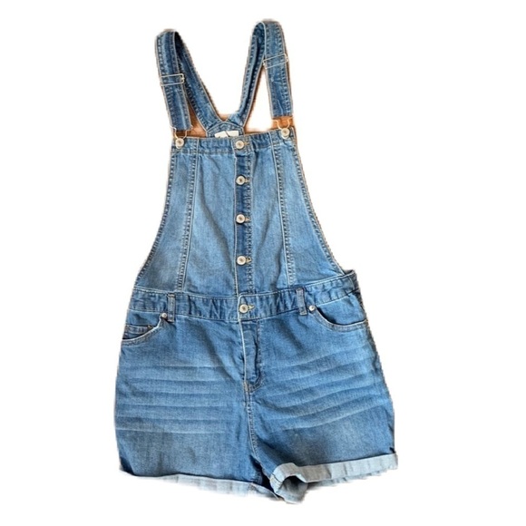 SALE! LOVE TREE Denim Overalls Size Large - Picture 1 of 6